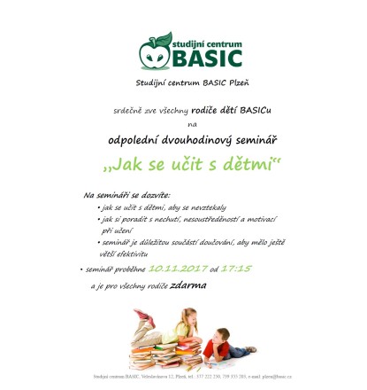 2-hodinový seminář pro rodiče, 10.11.2017