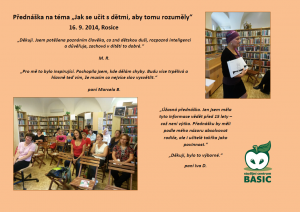 2014 09 13 Rosice - Jak se učit s dětmi