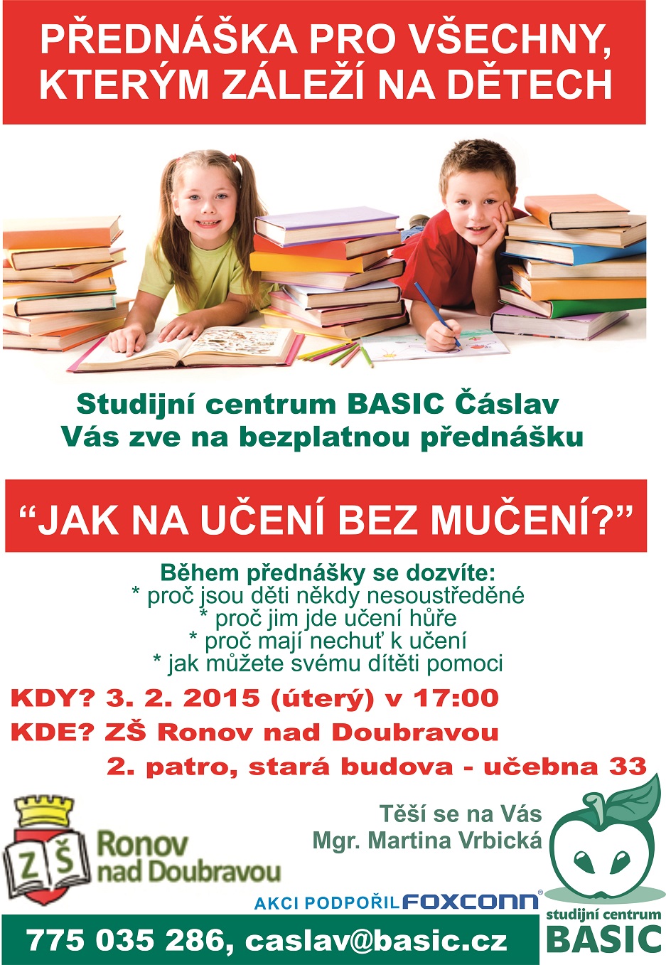 Přednáška Ronov nad Doubravou 3.2.2015