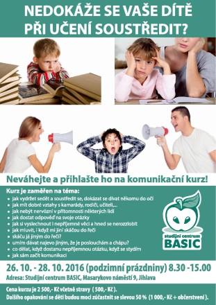 Dětský komunikační kurz 26. 10. - 28. 10.