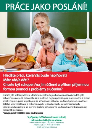 Inzerát Učitel PE