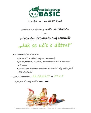 Seminář pro rodiče 13.10.2017 I.