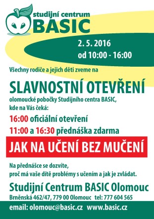 Slavnostní otevření Olomouc