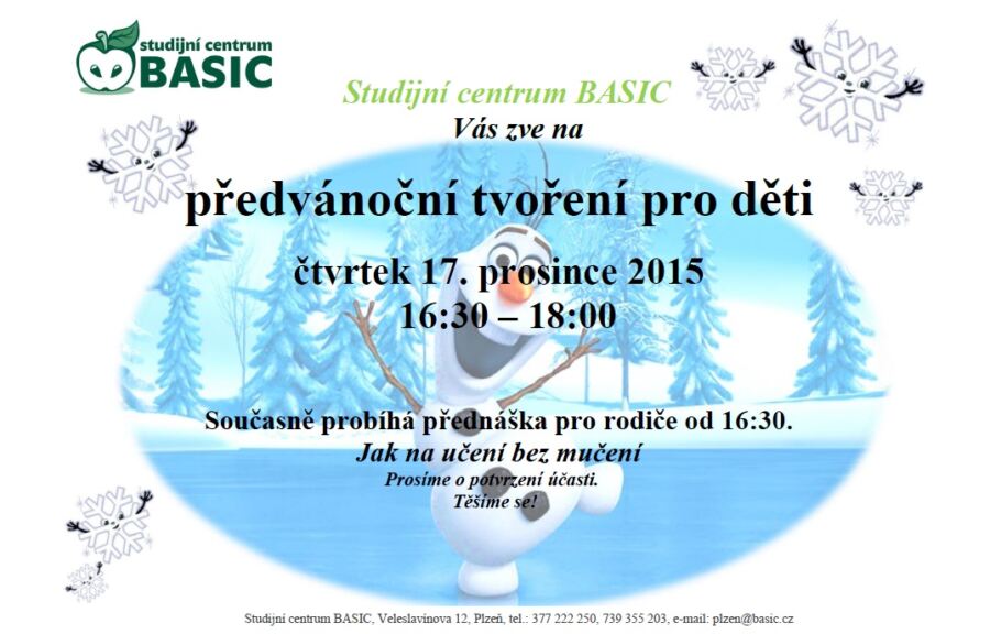 Vánoční tvoření 17.12.2015