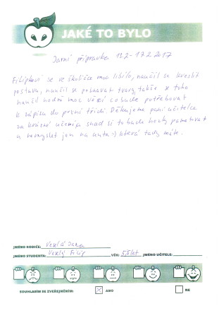 jaké to bylo FILÍPEK přípravka